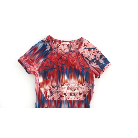 Zara Printed Short Sleeve Stretch Dress - Picture 4 of 5